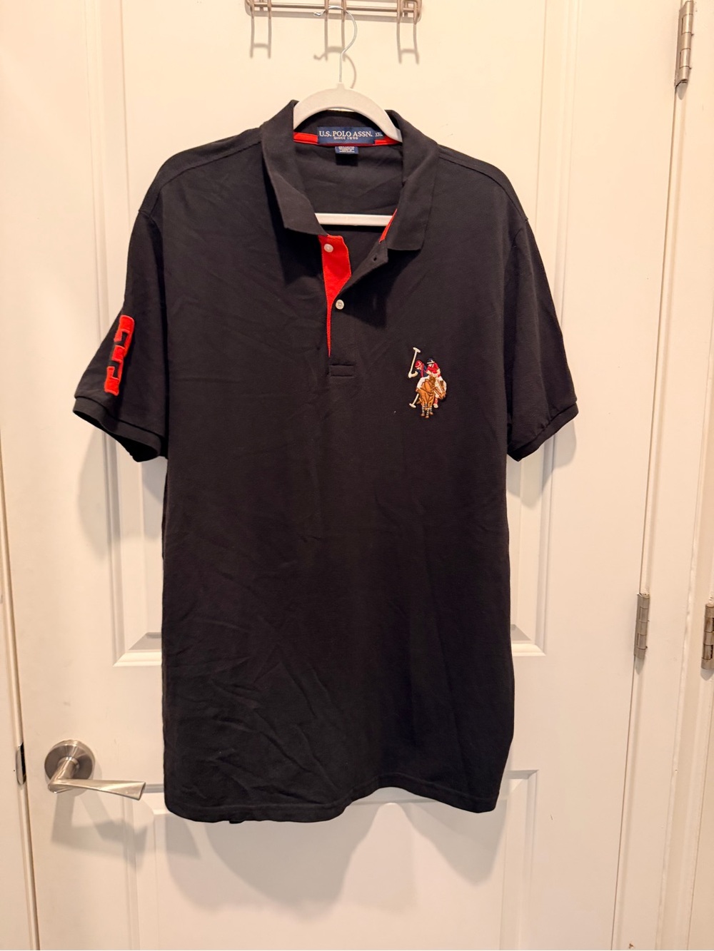 U.S. Polo Assn. Men's Black Polo Shirt Size XXL